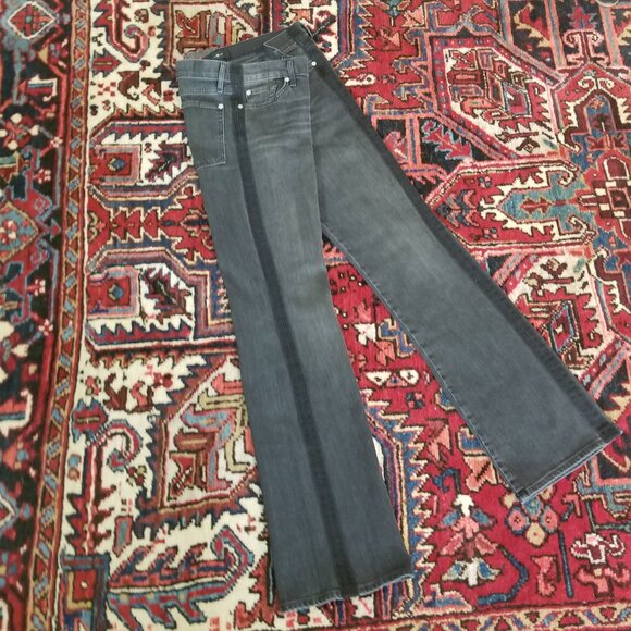 7 For All Mankind The Original Bootcut in Shade Belle Sz 30 – Long Inseam Black - Picture 3 of 12